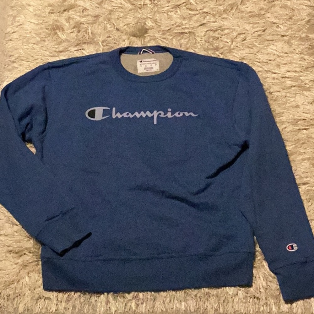 Size medium blue champion crew neck
